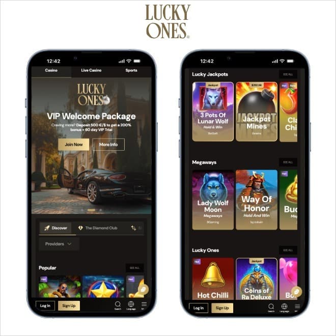 lucky ones screenshots on a white background